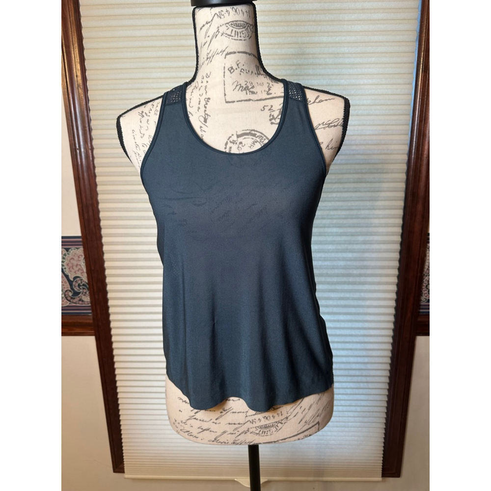 Lululemon Teal Mesh Back Cropped Train Tank Top Likely a Size 10 - Picture 1 of 12